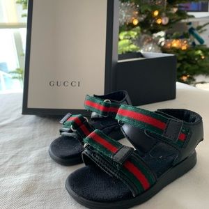 Gucci Stripe Toddler Sandal